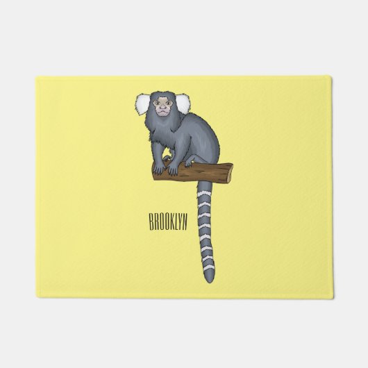 Common marmoset cartoon illustratie deurmat (Voorkant)