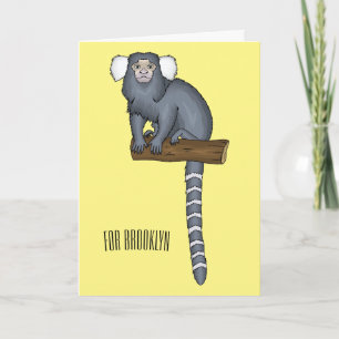 Common marmoset cartoon illustratie kaart