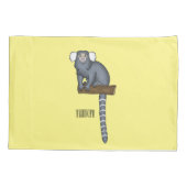 Common marmoset cartoon illustratie kussensloop (Achterkant)