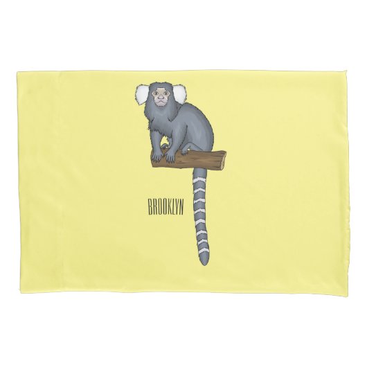 Common marmoset cartoon illustratie kussensloop (Voorkant)