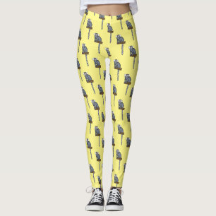Common marmoset cartoon illustratie leggings