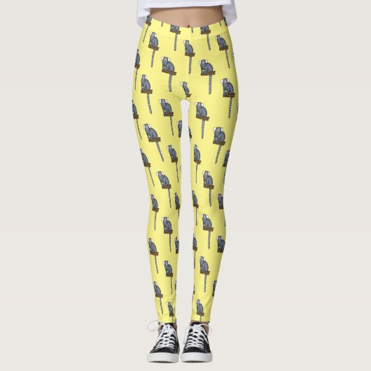 Common marmoset cartoon illustratie leggings (Voorkant)