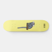 Common marmoset cartoon illustratie persoonlijk skateboard (Horizontaal)