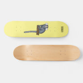 Common marmoset cartoon illustratie persoonlijk skateboard (Horizontaal)