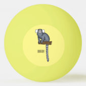 Common marmoset cartoon illustratie pingpongbal (Achterkant)