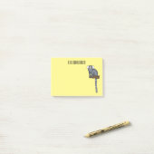 Common marmoset cartoon illustratie post-it® notes (Op bureau)