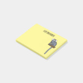 Common marmoset cartoon illustratie post-it® notes (Schuin)