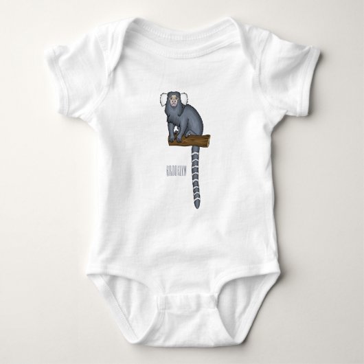 Common marmoset cartoon illustratie romper (Voorkant)