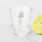 Common marmoset cartoon illustratie shot glas (Achterkant)