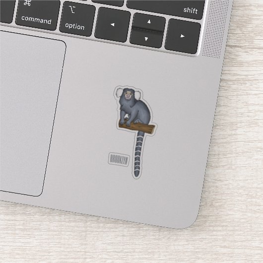 Common marmoset cartoon illustratie sticker (Detail)