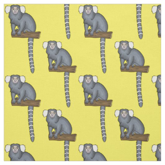 Common marmoset cartoon illustratie stof (Swatch)