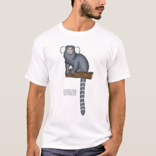 Common marmoset cartoon illustratie t-shirt