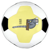 Common marmoset cartoon illustratie voetbal (Gedraaid)