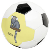 Common marmoset cartoon illustratie voetbal (Drie kwart)