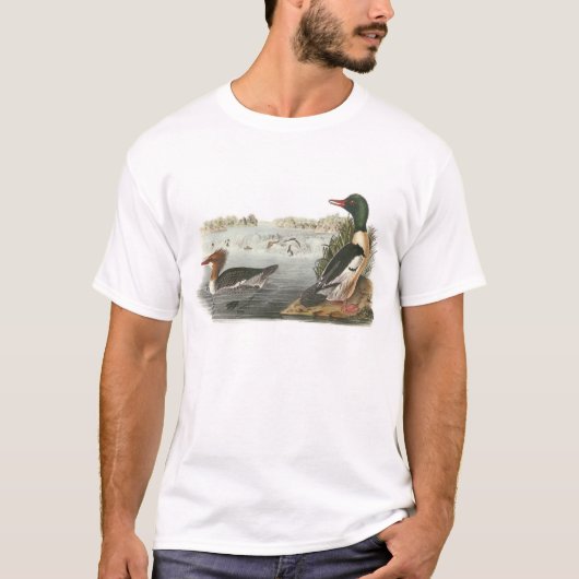 Common Merganser door Audubon T-shirt (Voorkant)
