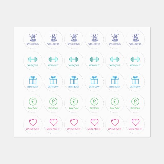 Common Planner / Organizer Sticker / Labels (Vel)