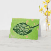 "Common Plantian #4 Green" Land Wenskaart Kaart (Gele Bloem)