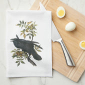 Common Raven by Audubon Theedoek (Quarter Fold)