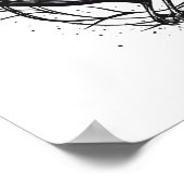 Common Raven Crow Black Mysit Norse Flying Design Poster (Hoek)