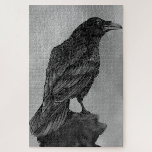 Common Raven Puzzle - Schilderen Legpuzzel (Verticaal)
