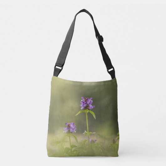 Common Self-Heal Natuur Foto Crossbody Tas (Voorkant)