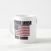 Common Sense American Flag Koffiemok (Voorkant links)