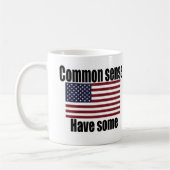 Common Sense American Flag Koffiemok (Links)