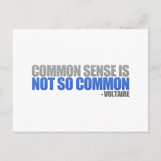 Common Sense Briefkaart (Voorkant)