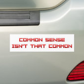 Common Sense Bumpersticker (Op auto)