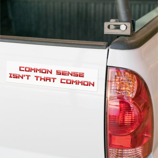 Common Sense Bumpersticker (Op Truck)