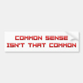 Common Sense Bumpersticker (Voorkant)