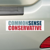 Common Sense Conservative Bumpersticker (Op auto)