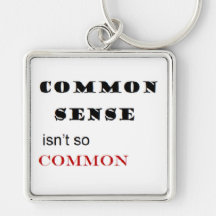 "Common Sense is niet zo gewoon" Sleutelhanger