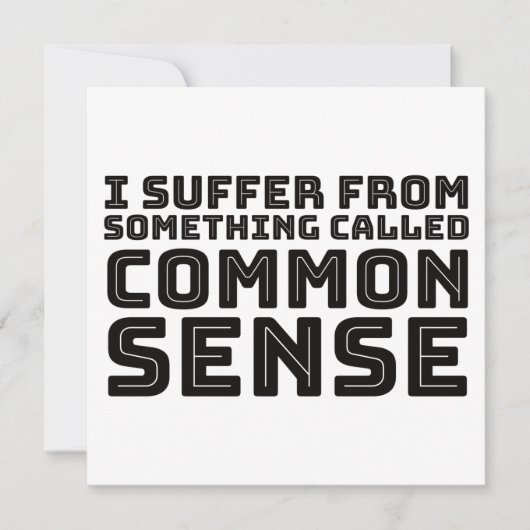 Common Sense - Logische Humor Feestdagenkaart (Voorkant)