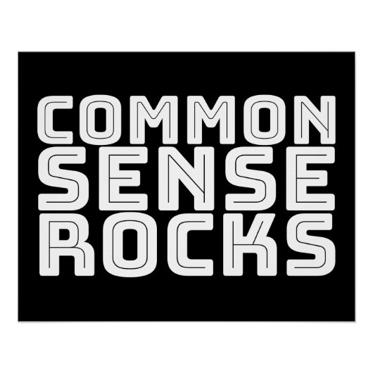 Common Sense - Logische Humor Perfect Poster (Voorkant)