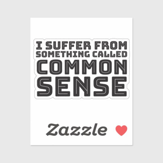 Common Sense - Logische Humor Sticker (Vel)