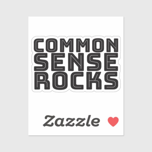 Common Sense - Logische Humor Sticker (Vel)