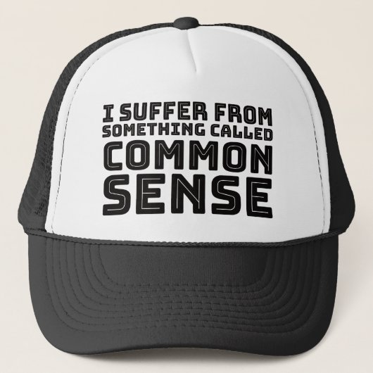 Common Sense - Logische Humor Trucker Pet (Voorkant)