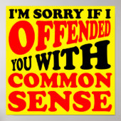 Common Sense Offered You Funny Poster Sign (Voorkant)
