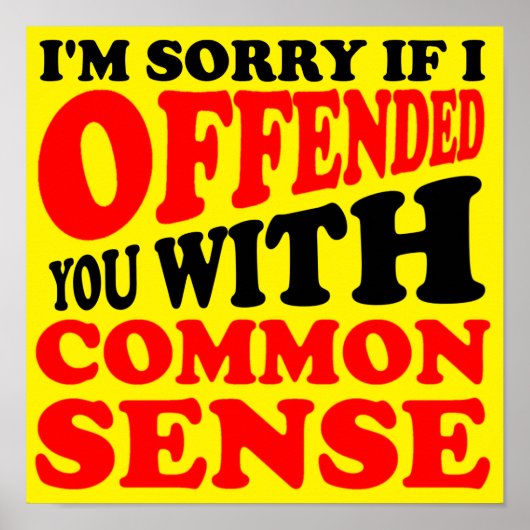 Common Sense Offered You Funny Poster Sign (Voorkant)