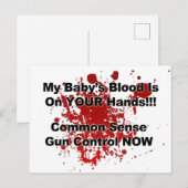 Common Sense Pistool Control Now Briefkaart (Voorkant / Achterkant)