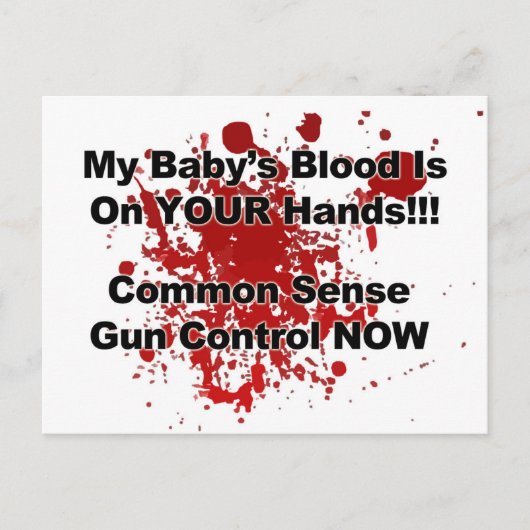 Common Sense Pistool Control Now Briefkaart (Voorkant)