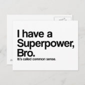 Common Sense Superpower Briefkaart (Voorkant / Achterkant)