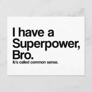 Common Sense Superpower Briefkaart