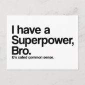 Common Sense Superpower Briefkaart (Voorkant)
