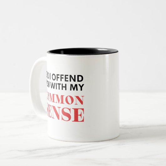 Common Sense Tweekleurige Koffiemok (Voorkant links)