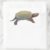 Common Snapping Turtle - Chelydra serpentina Rechthoekige Sticker (Tas)