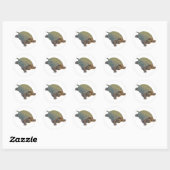 Common Snapping Turtle - Chelydra serpentina Ronde Sticker (Vel)