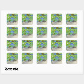 Common Snapping Turtle - Chelydra serpentina Vierkante Sticker (Vel)