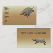 Common Snapping Turtle - Chelydra serpentina Visitekaartje (Voorkant / Achterkant)